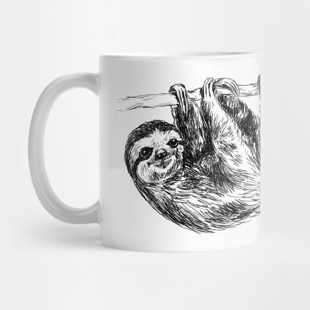 Sloth Print by rachelsfinelines